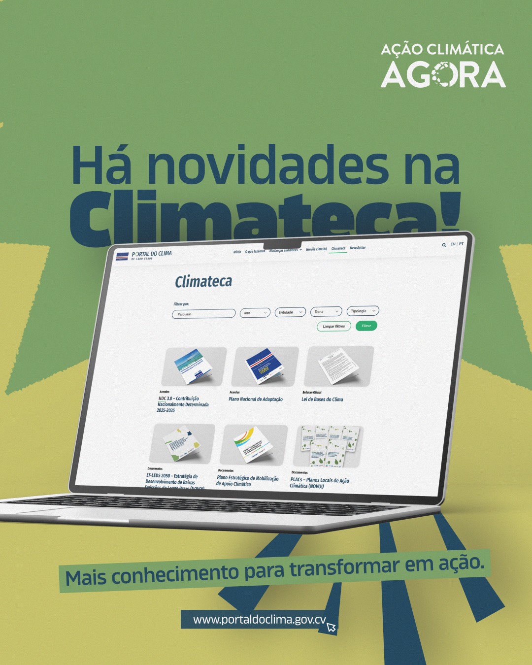 Há novos conteúdos à sua espera na Climateca! O espaço de conhecimento do Portal do Clima…